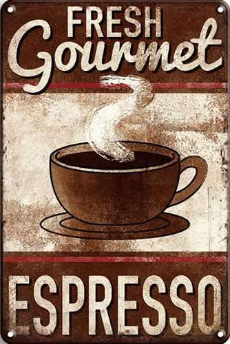 Home Bar And Coffee - CN-Tin Sign Drinks Gourmet Espresso Coffee
