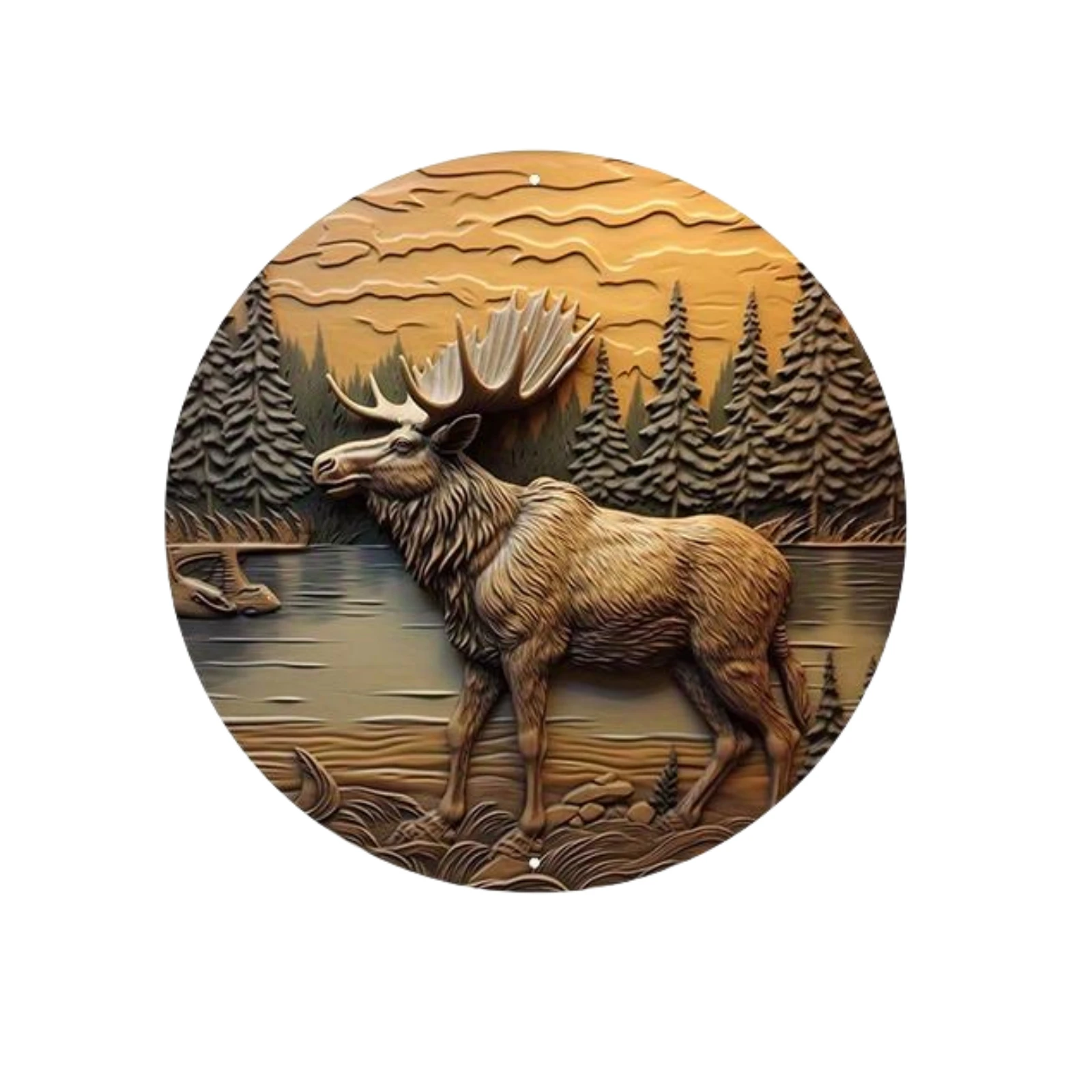 Home Bar Cafe - Round Metal Tin Sign Art Painting