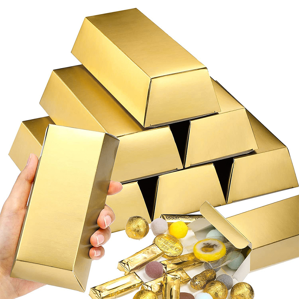 Bar Cart Gold - 6Pcs Gold Bars Fake Bar Gift