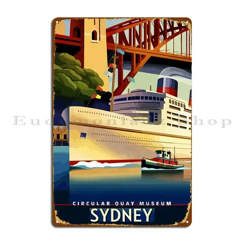 Home Bar Sydney - Travel To Sydney Metal Sign Club