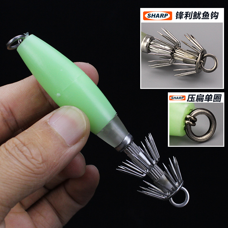 Jigger Double Sided - Glow Squid Hook 10cm/14g Double Layer