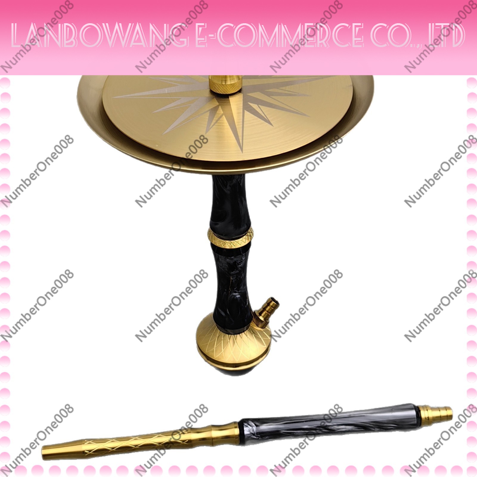 Home Bar Lounge - Stainless Steel Hookah Set Pear Shape