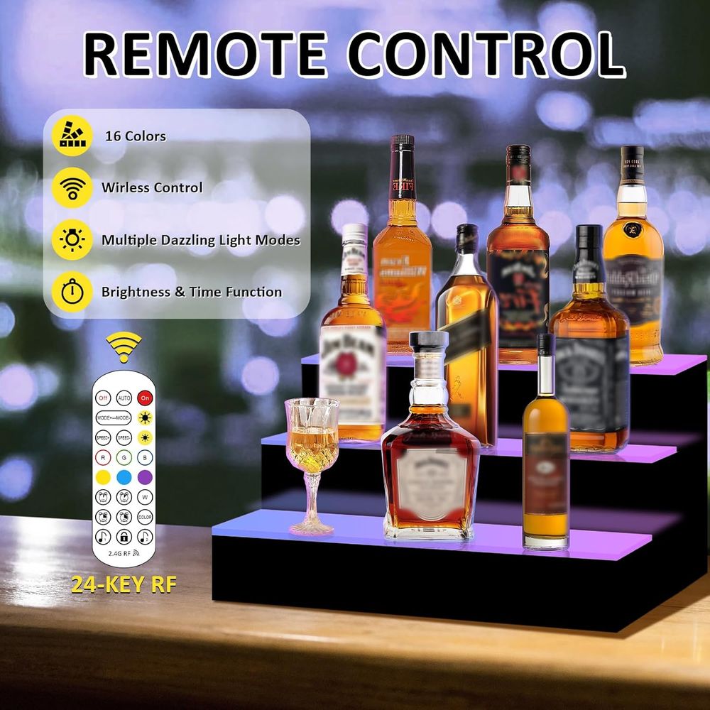 16 Inch 3 Step LED Lighted Liq – обзор и цена Home Bar Shelf
