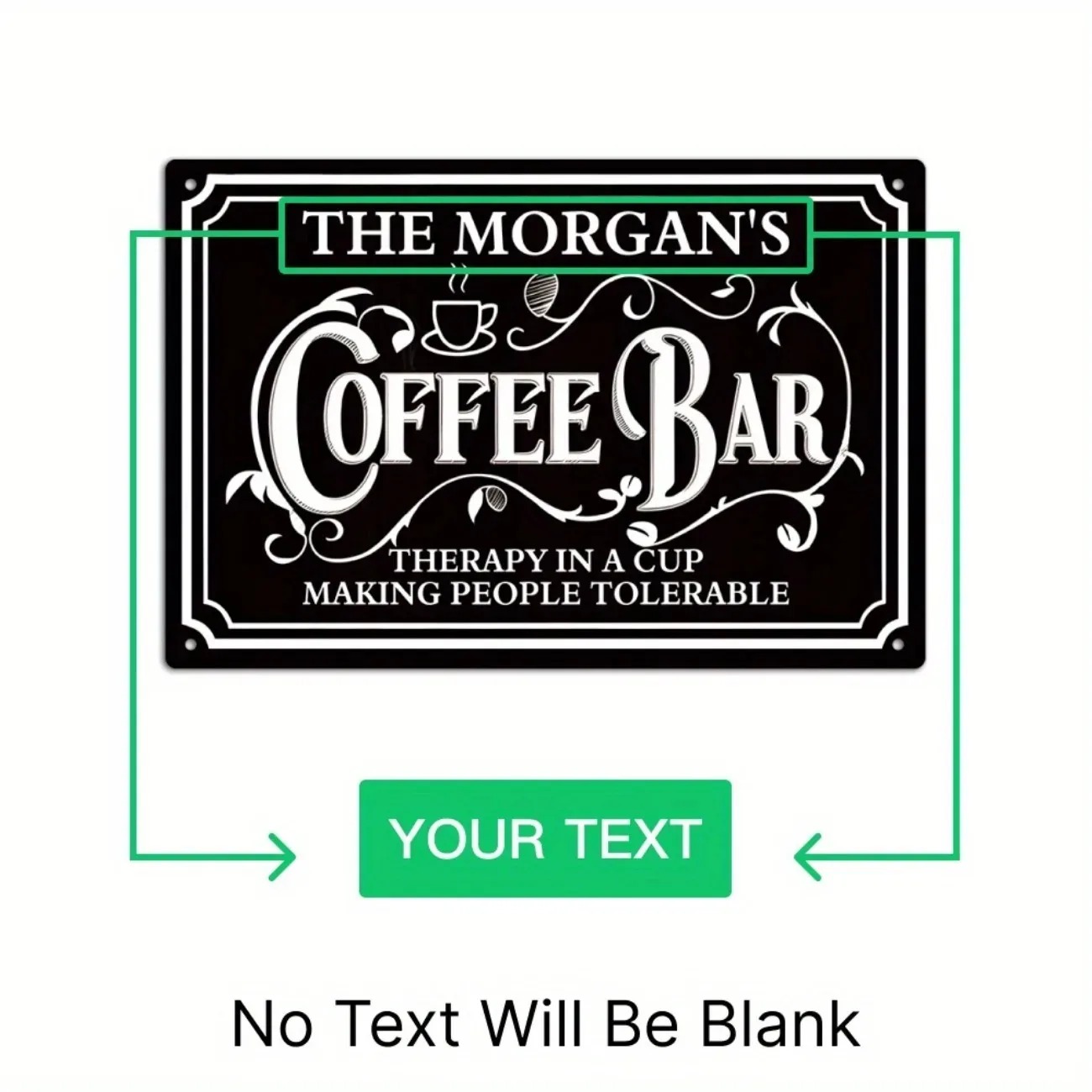 1PC Custom Text The Morgan's C – обзор и цена Home Bar And Coffee