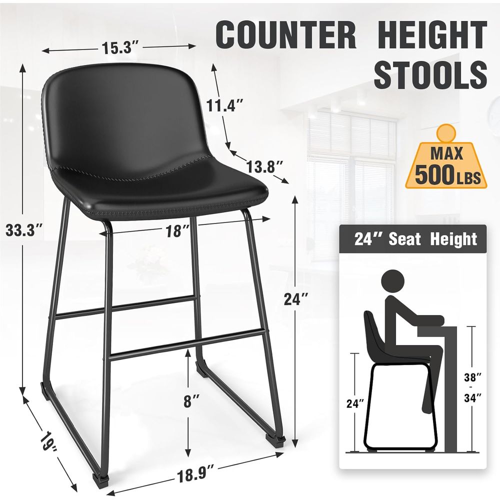 4-Piece Leather Dining Chairs  – обзор и цена Home Bar And Counter