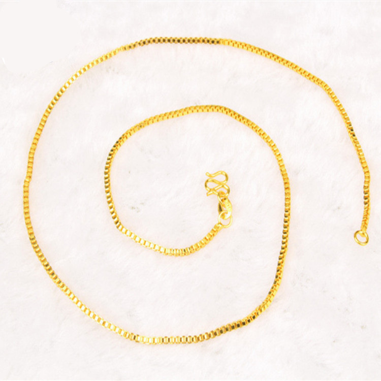 AU999 Box Chain Necklace Women – обзор и цена Bar Cart Gold