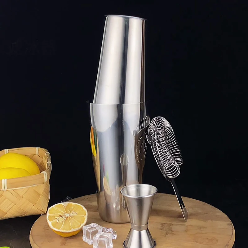 550/750ML Cocktail Shaker Bar  – обзор и цена Boston Shaker Set