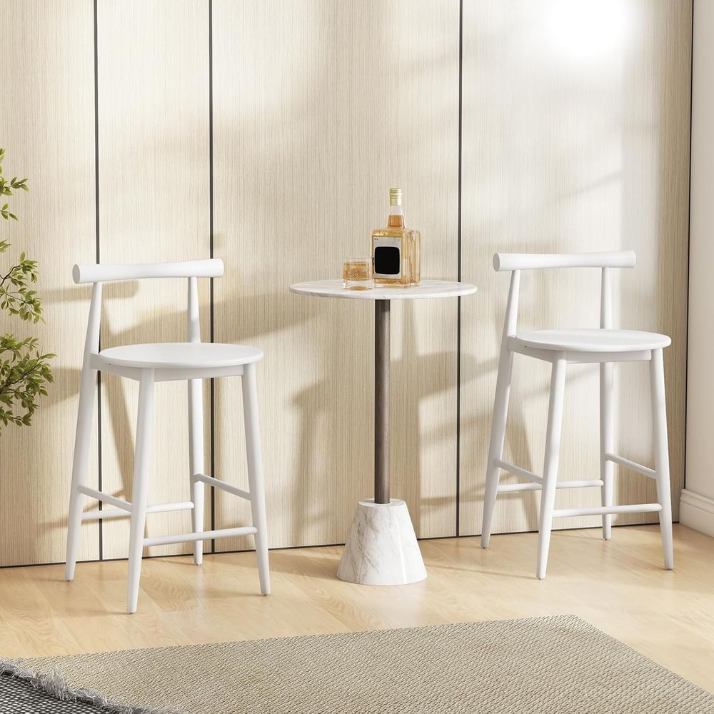 Set of 2 White Wooden Bar Chai – обзор и цена Home Bar And Counter