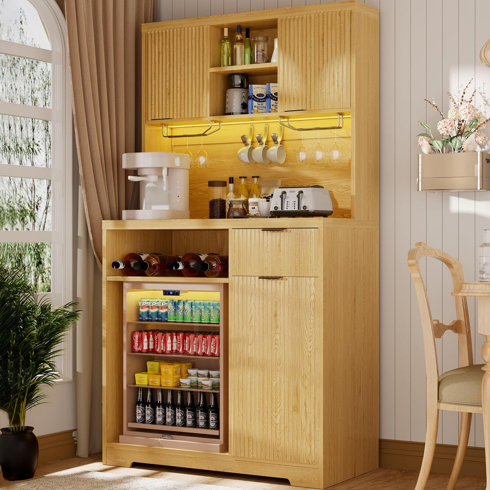 Coffee Bar Cabinet with Mini F – обзор и цена Home Bar And Fridge