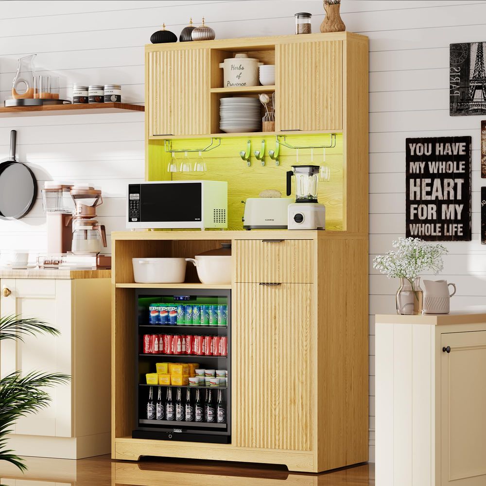 Coffee Bar Cabinet with Mini F – обзор и цена Home Bar And Fridge