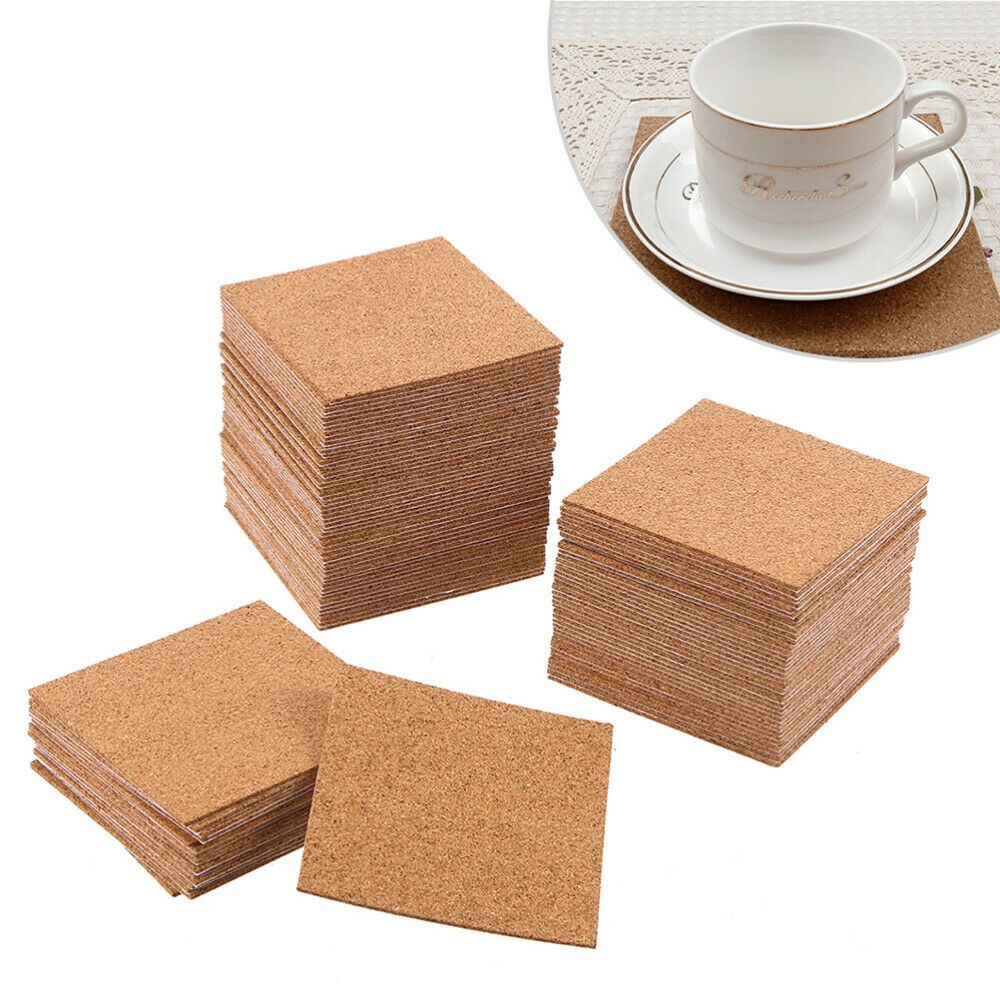 10Pcs Cork Coasters Square Cor – обзор и цена Home Bar Supplies