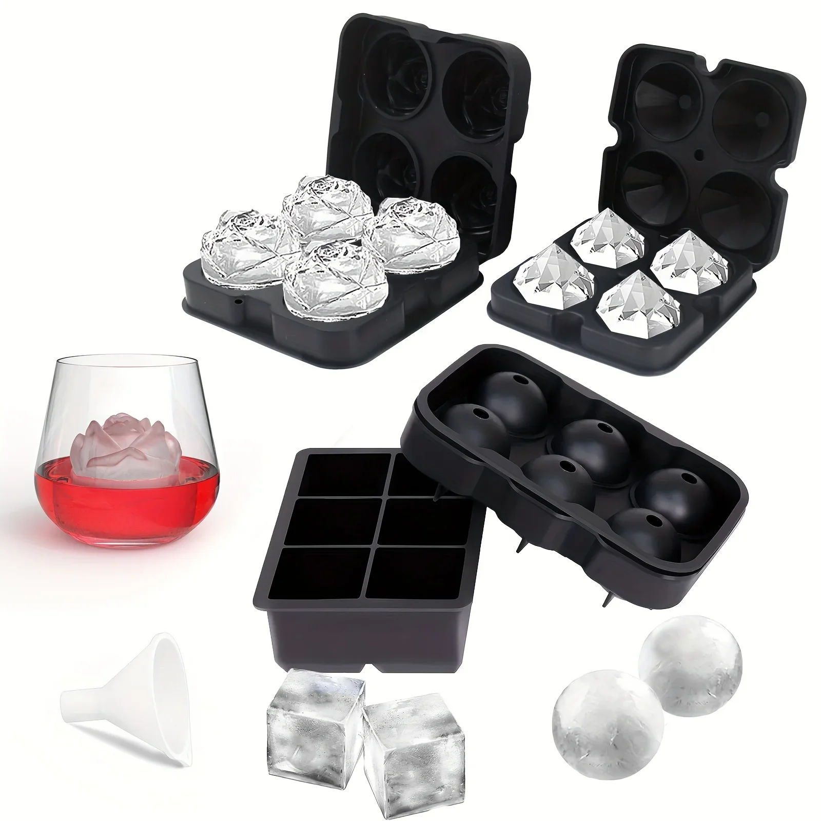1pc 3D Rose Ice Cube Mold, Squ – обзор и цена Ice Mold Sphere