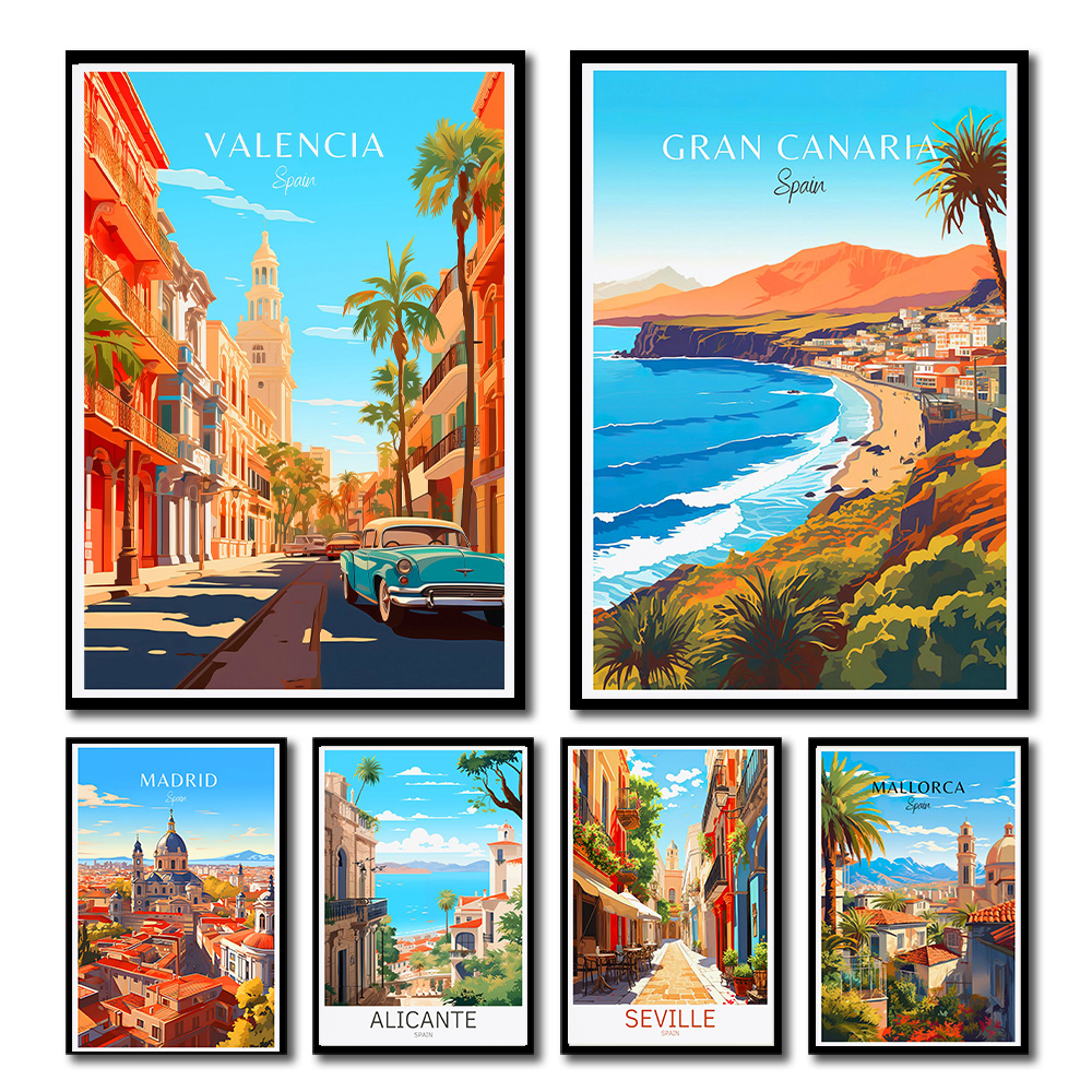 Spain Travel Poster Paris Gran – обзор и цена Home Barcelona
