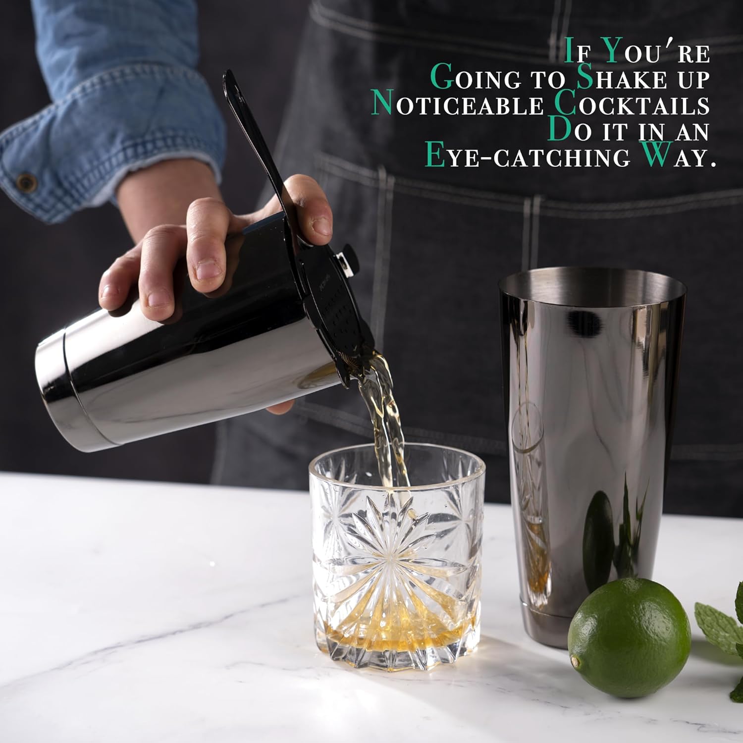 Cocktail Shaker Sets, 12 Pcs S – обзор и цена Boston Shaker Set