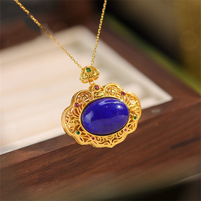Classical lapis lazuli necklac – обзор и цена Bar Cart Gold