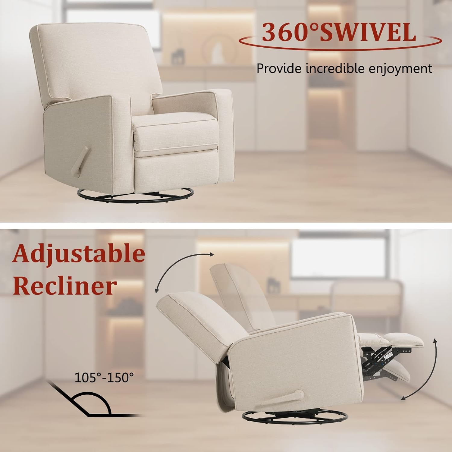Swivel Rocker Recliner Chair - – обзор и цена Home Barcelona