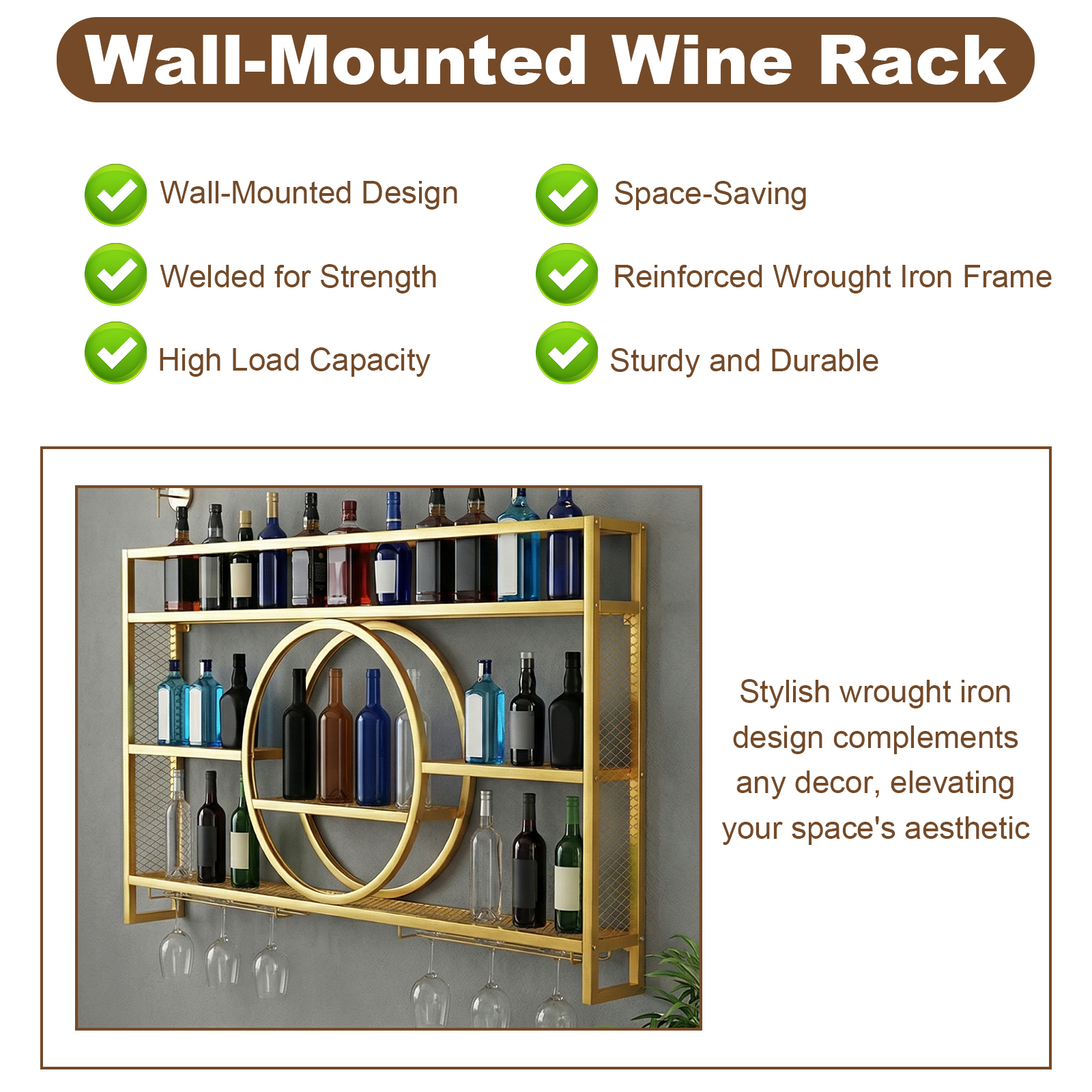 Wine Glass Rack Floating Bar S – обзор и цена Home Bar Shelf