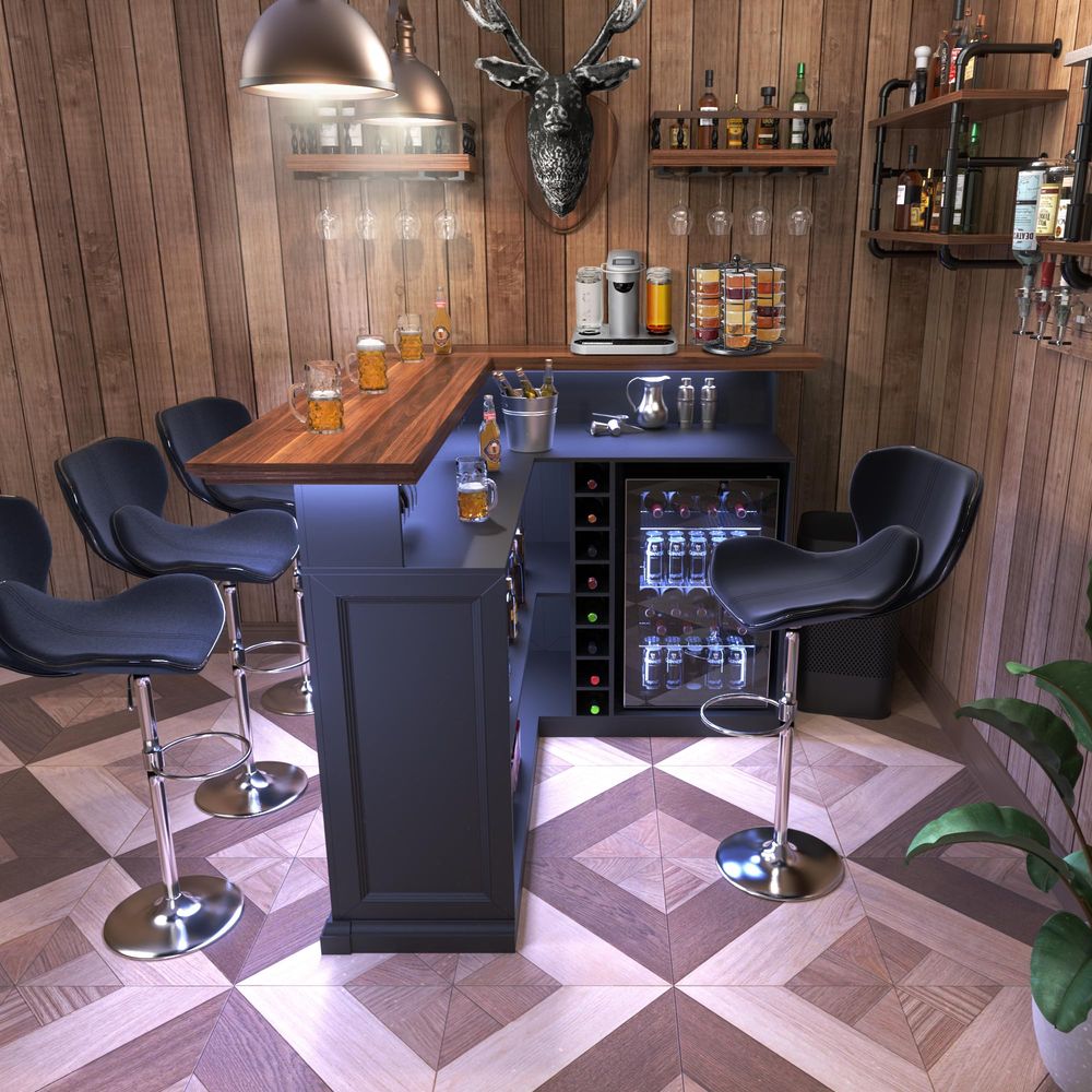 L Shaped Home Bar Cabinet with – обзор и цена Home Bar And Fridge