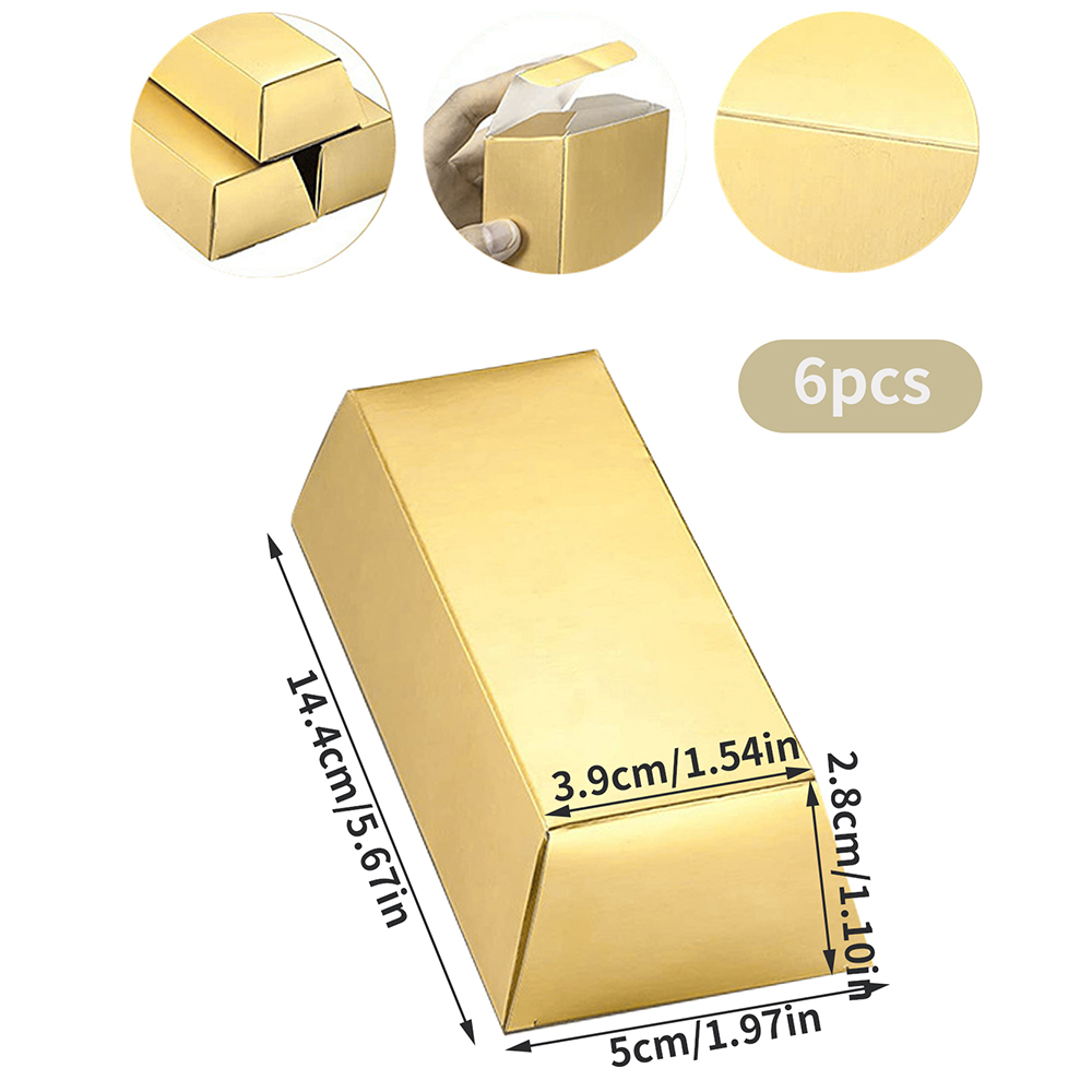 6Pcs Gold Bars Fake Bar Gift B – обзор и цена Bar Cart Gold