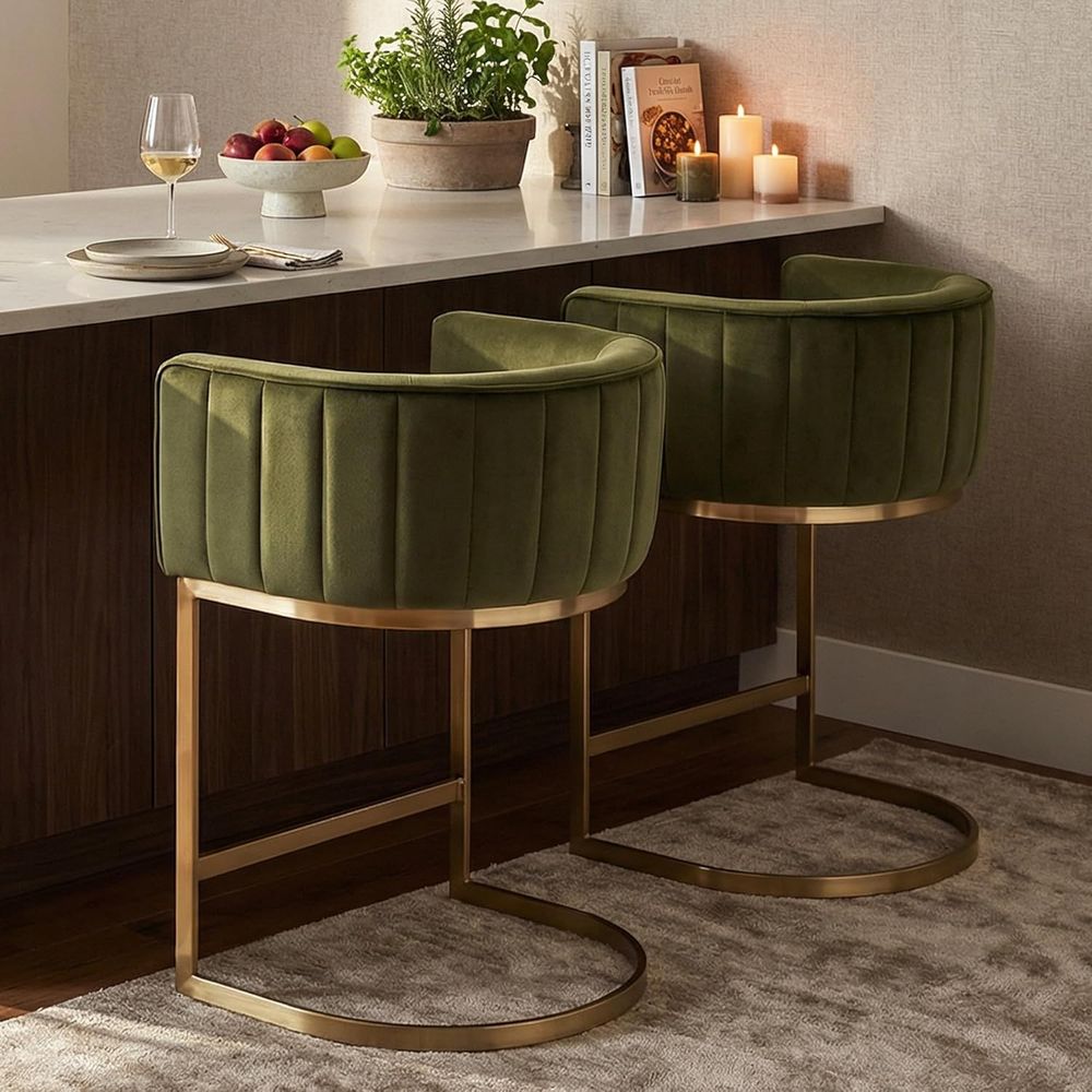 24 Velvet Upholstered Counter  – обзор и цена Home Bar And Counter