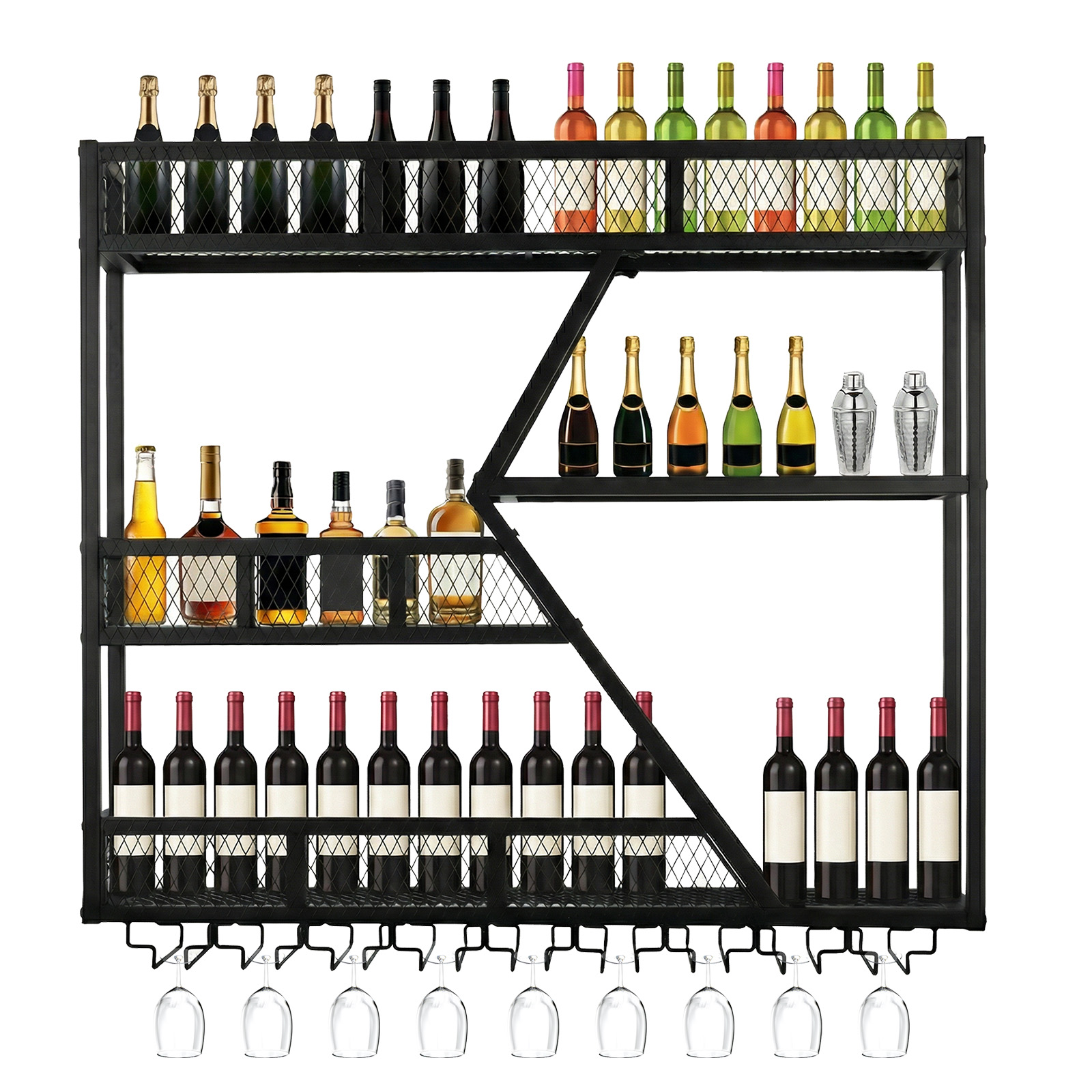 39in 3-Tiers Liquor Bottle Dis – обзор и цена Home Bar Shelf