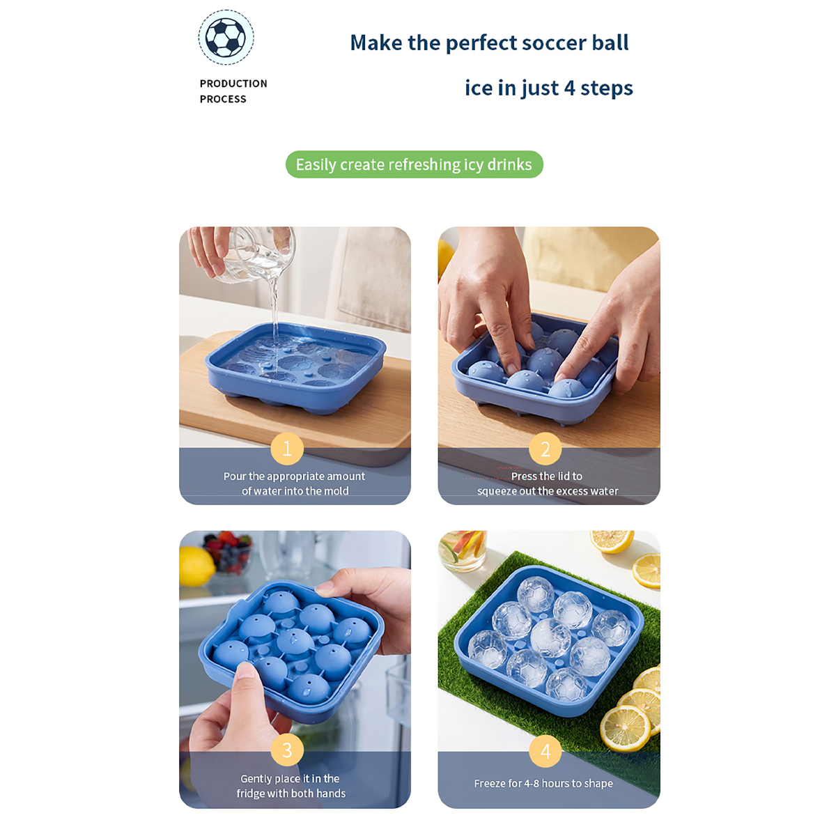 1Pcs Football-Themed Silicone  – обзор и цена Ice Mold Sphere