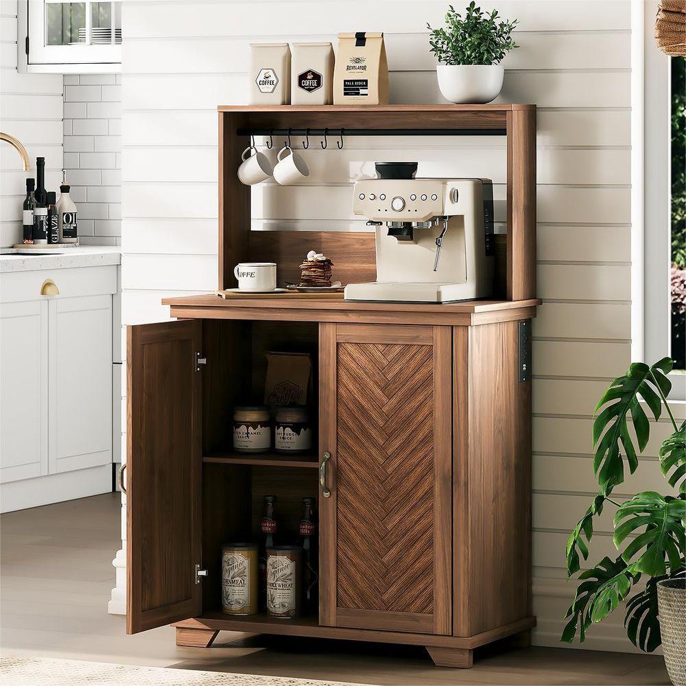 Coffee Bar Cabinet with Storag – обзор и цена Home Bar Shelves
