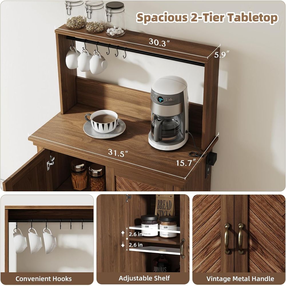 Coffee Bar Cabinet with Storag – обзор и цена Home Bar Shelves