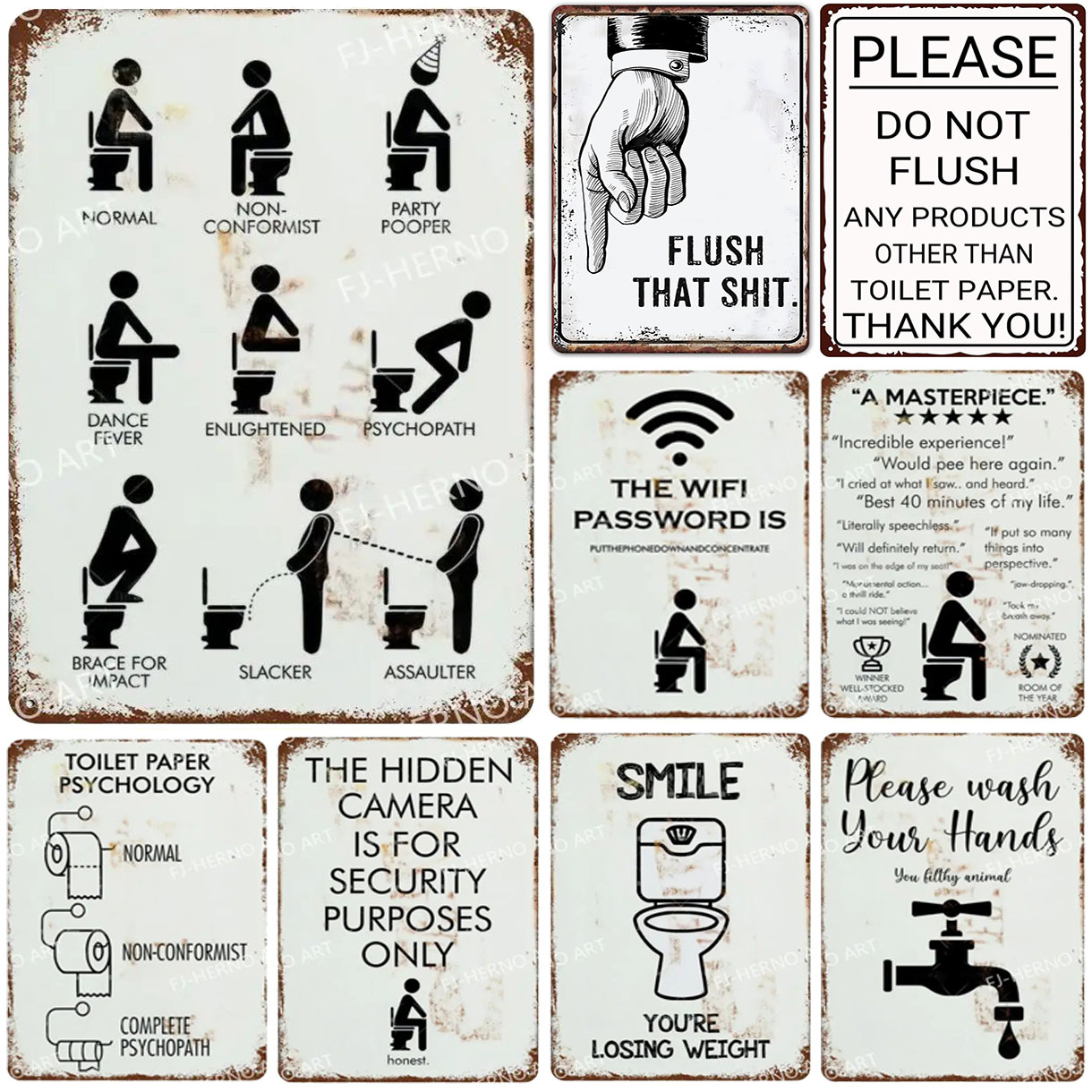 Attention Metal Tin Sign Washi – обзор и цена Home Bar Cafe