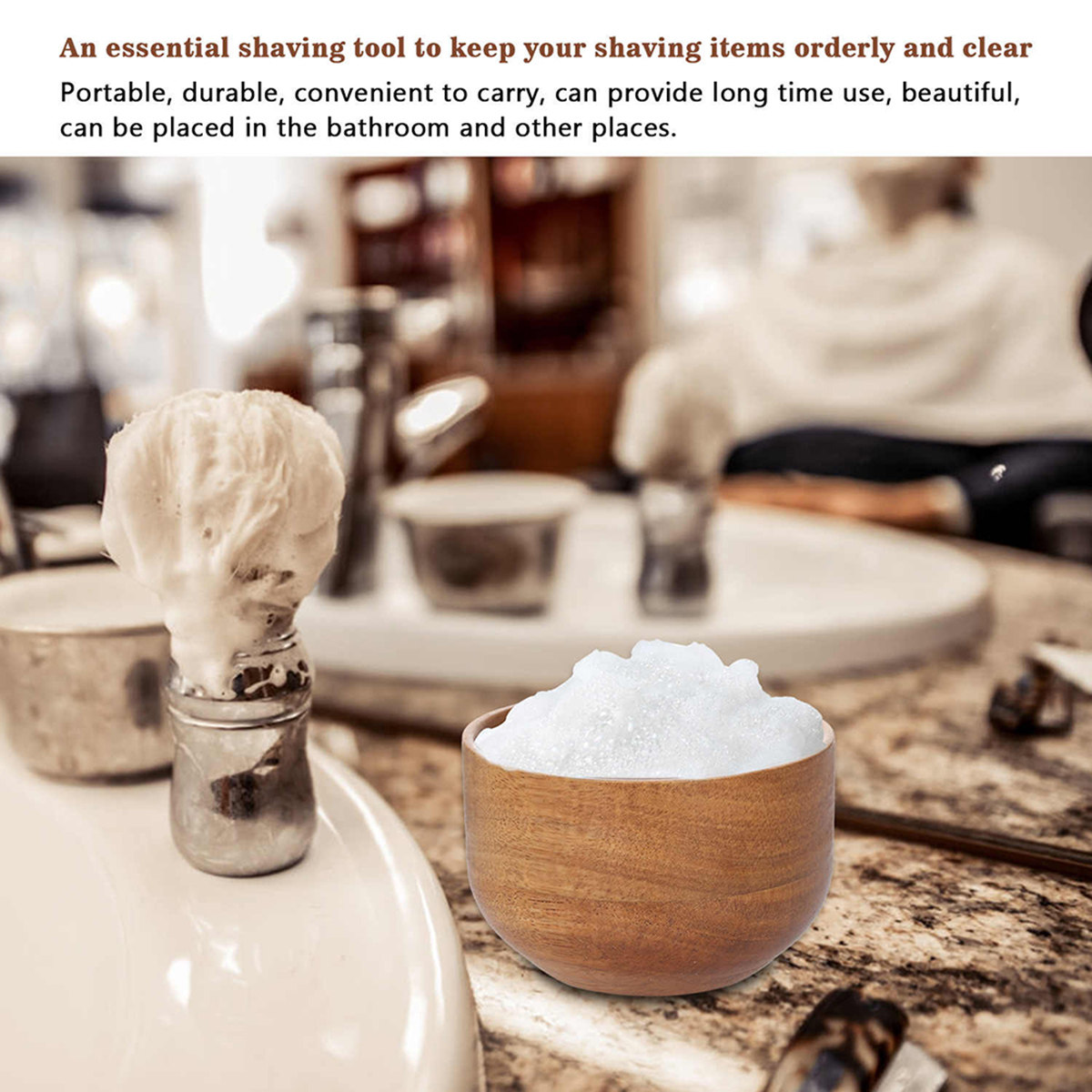 Wooden Men Shaving Bowl Light  – обзор и цена Home Barber