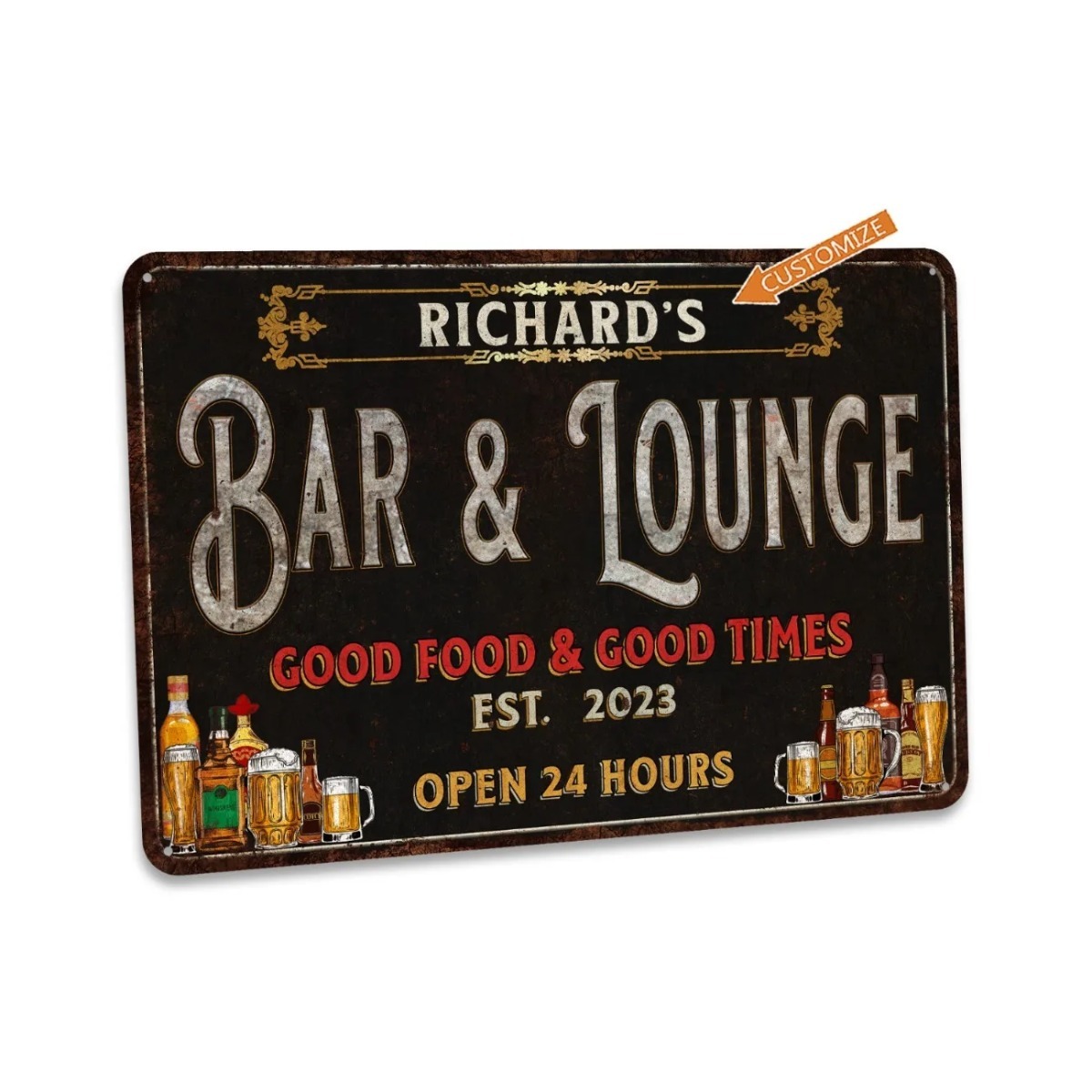 Custom Bar & Lounge Sign Bar a – обзор и цена Home Bar Lounge