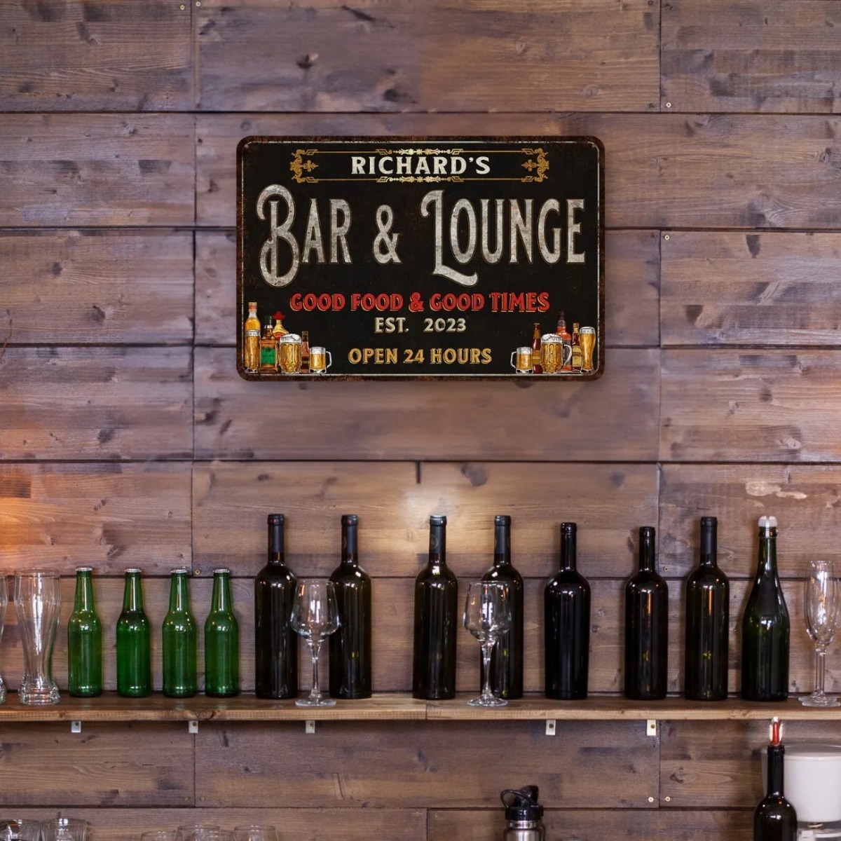 Custom Bar & Lounge Sign Bar a – обзор и цена Home Bar Lounge