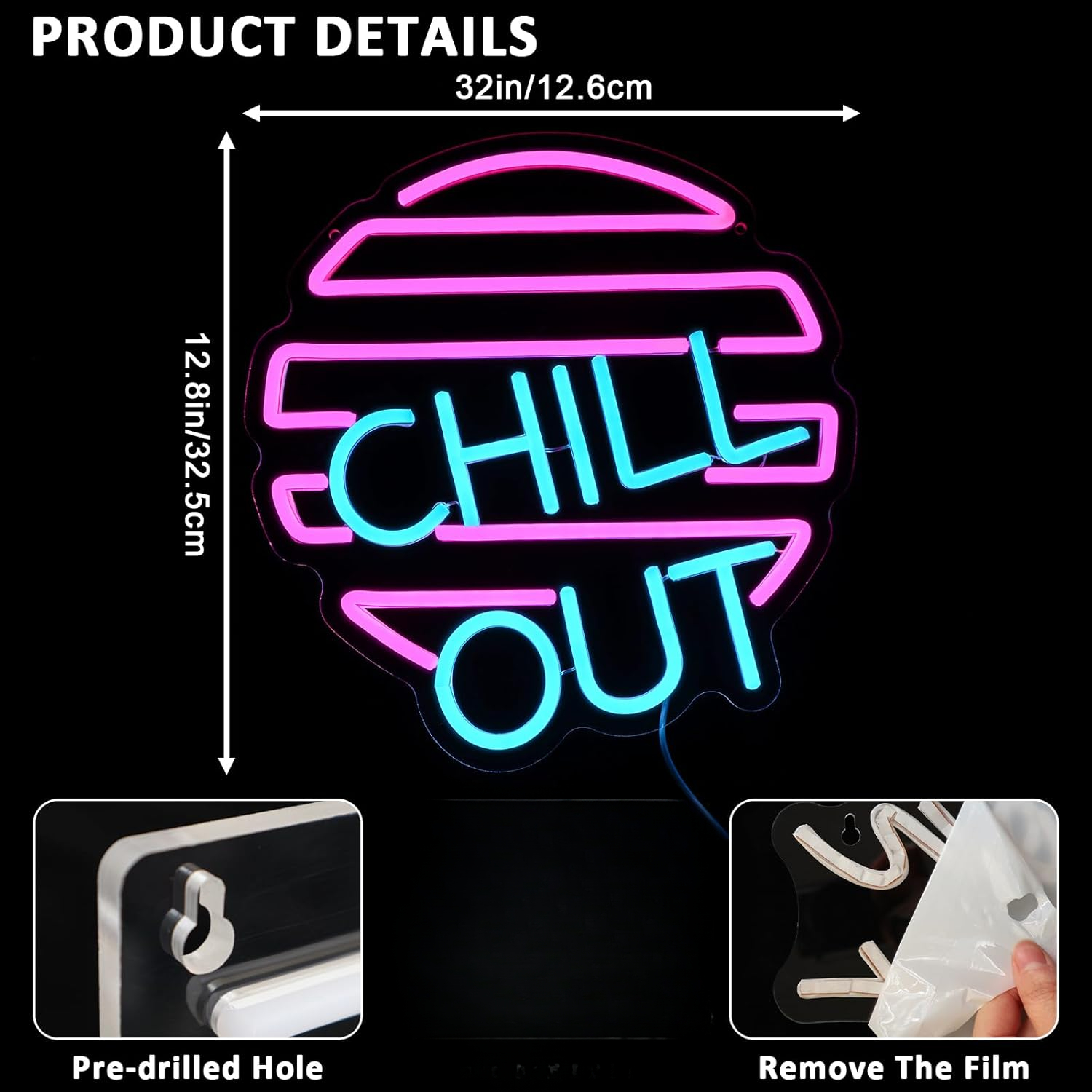 Chill Out Neon Sign for Wall D – обзор и цена Home Bar Lounge