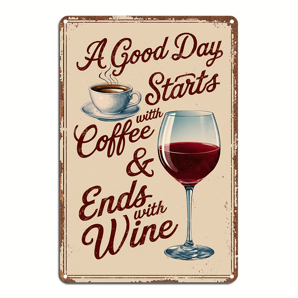 Vintage Iron Wall Sign A Good  – обзор и цена Home Bar And Coffee