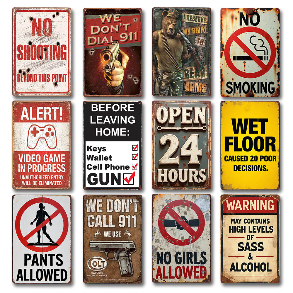 Retro Metal Signs Humorous Rul – обзор и цена Home Bar Cafe