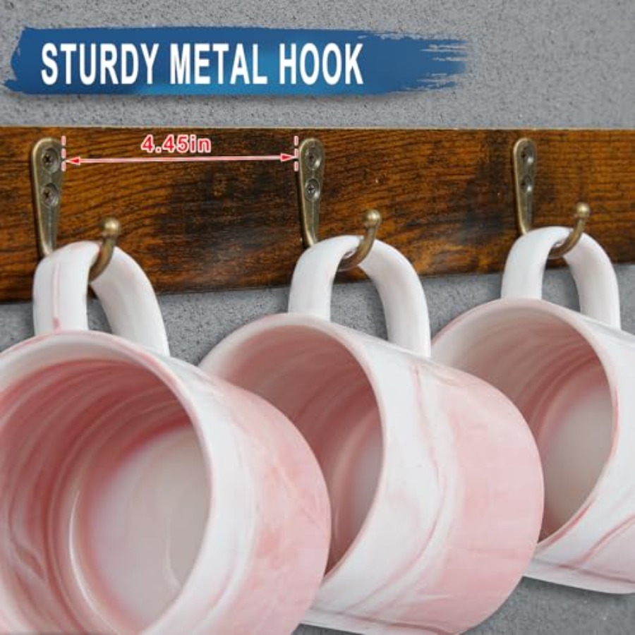 Rustic Wood Coffee Mug Rack -  – обзор и цена Home Bar Shelves