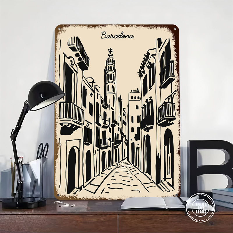 Barcelona Street Metal Poster  – обзор и цена Home Barcelona