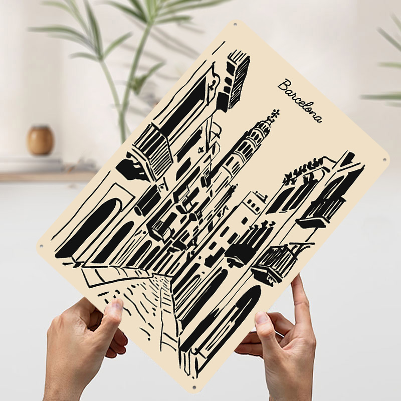 Barcelona Street Metal Poster  – обзор и цена Home Barcelona