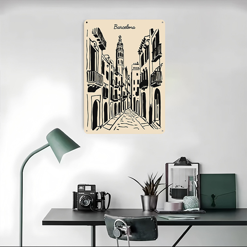 Barcelona Street Metal Poster  – обзор и цена Home Barcelona