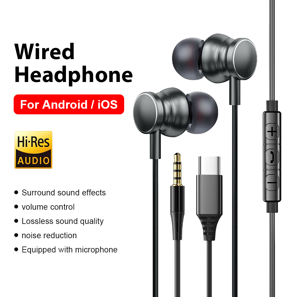 Type C Wired Headphones 3.5mm  – обзор и цена Home Bar Iphone