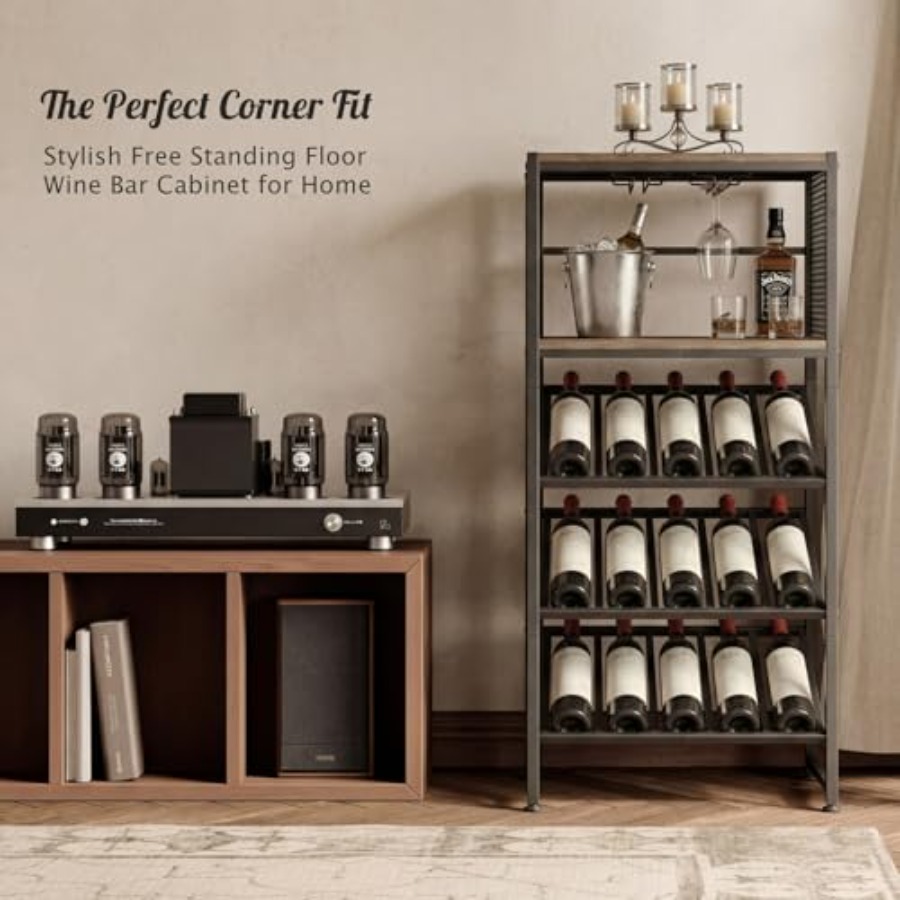 Corner Wine Rack with Glass Ho – обзор и цена Home Bar Shelf