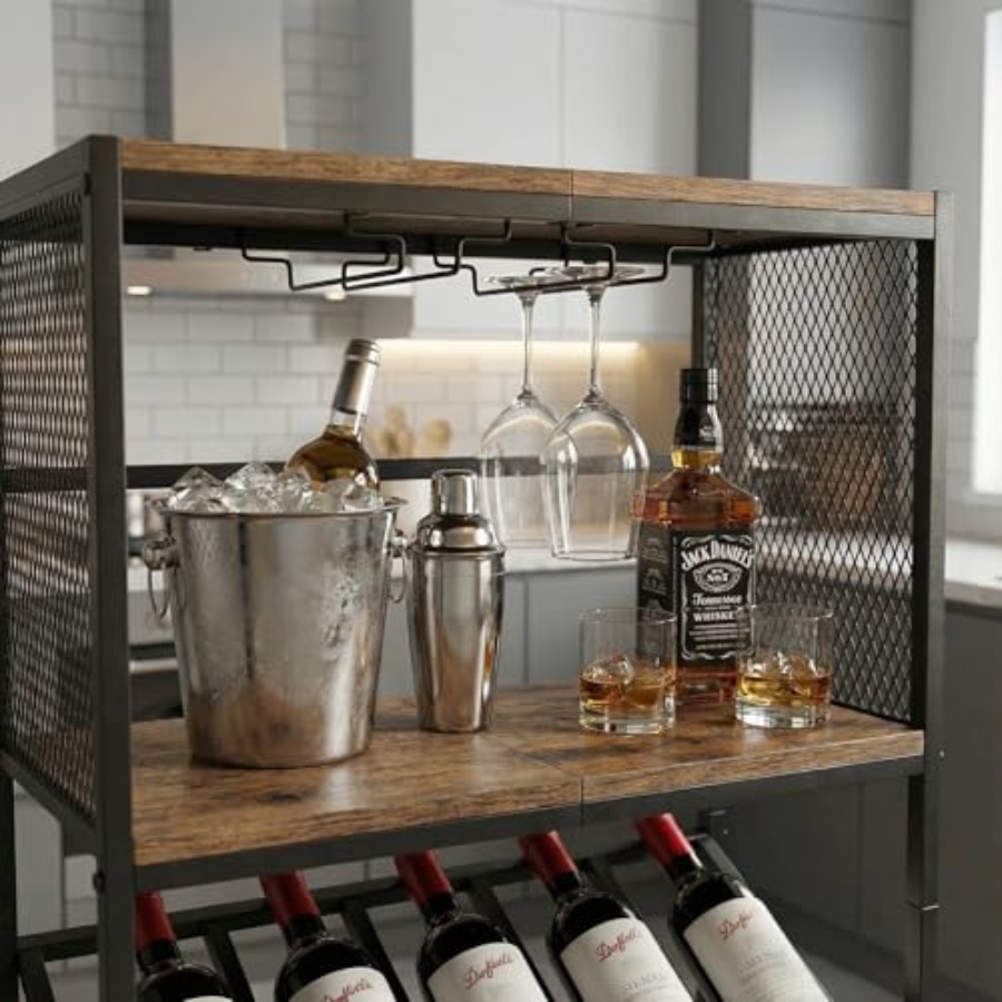 Corner Wine Rack with Glass Ho – обзор и цена Home Bar Shelf
